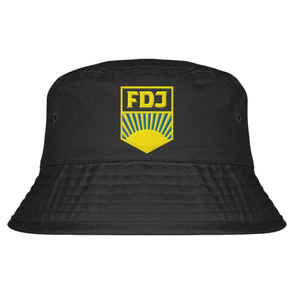 DDR Ostalgie Fischerhut / Bucket Hat bestickt • FDJ - FARBE