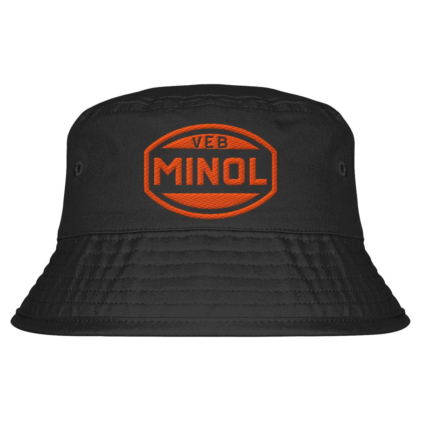 DDR Ostalgie Fischerhut / Bucket Hat bestickt • VEB MINOL