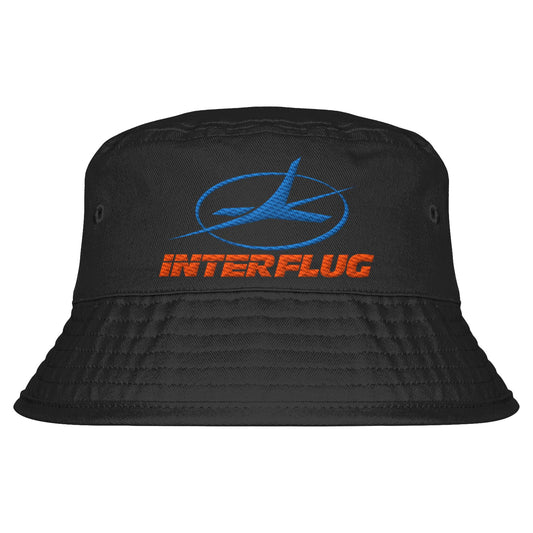 DDR Ostalgie Fischerhut / Bucket Hat bestickt • INTERFLUG