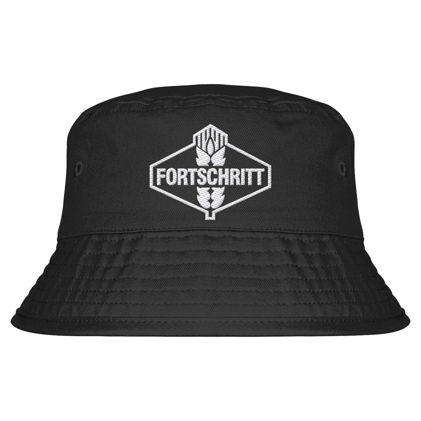 DDR Ostalgie Fischerhut / Bucket Hat bestickt • FORTSCHRITT LANDMASCHINEN