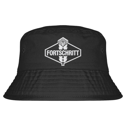 DDR Ostalgie Fischerhut / Bucket Hat bestickt • FORTSCHRITT LANDMASCHINEN