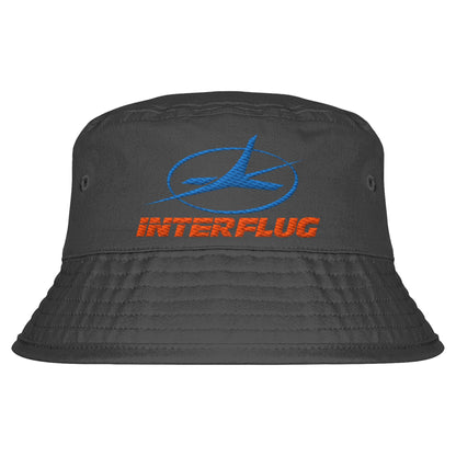 DDR Ostalgie Fischerhut / Bucket Hat bestickt • INTERFLUG