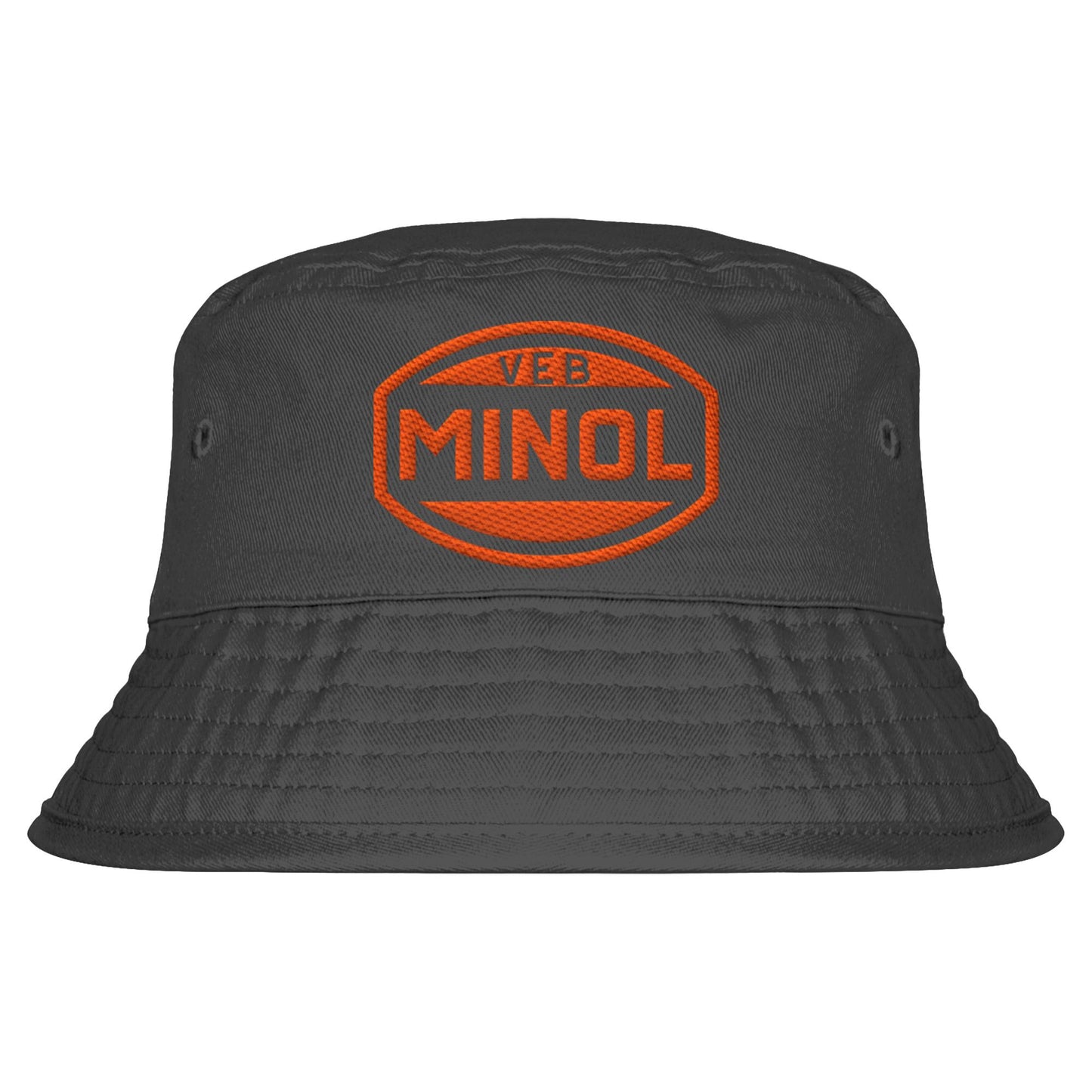 DDR Ostalgie Fischerhut / Bucket Hat bestickt • VEB MINOL