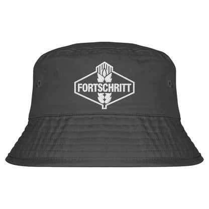 DDR Ostalgie Fischerhut / Bucket Hat bestickt • FORTSCHRITT LANDMASCHINEN