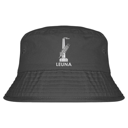 DDR Ostalgie Fischerhut / Bucket Hat bestickt • LEUNA WERKE HALLE