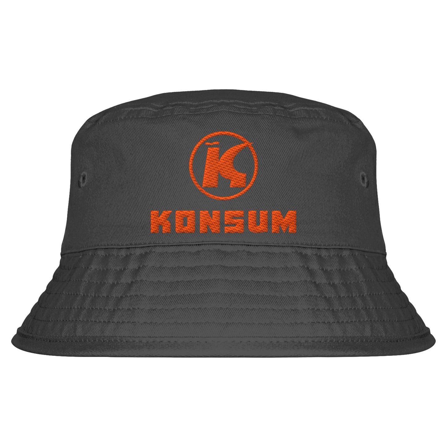 DDR Ostalgie Fischerhut / Bucket Hat bestickt • KONSUM