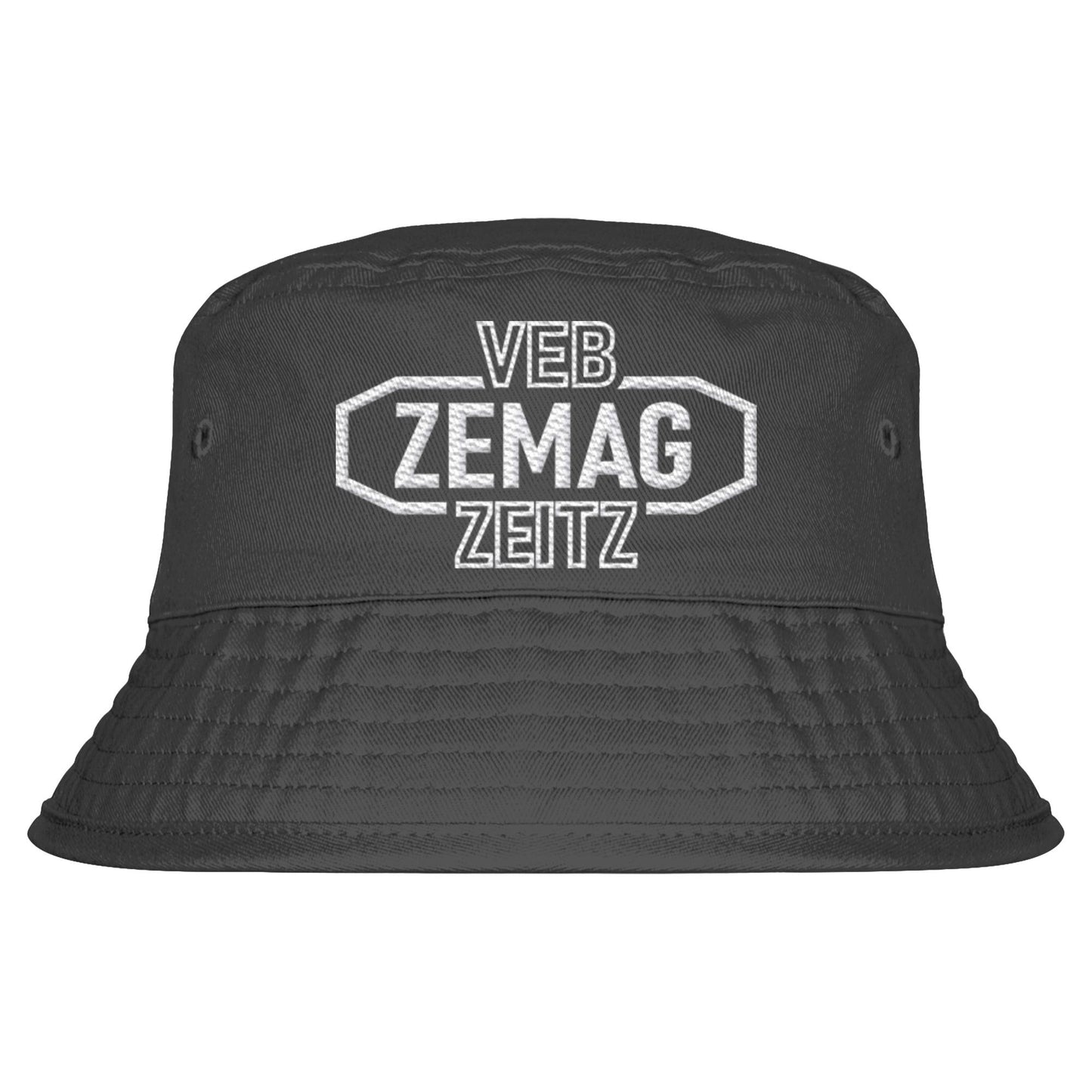 DDR Ostalgie Fischerhut / Bucket Hat bestickt • VEB ZEMAG ZEITZ