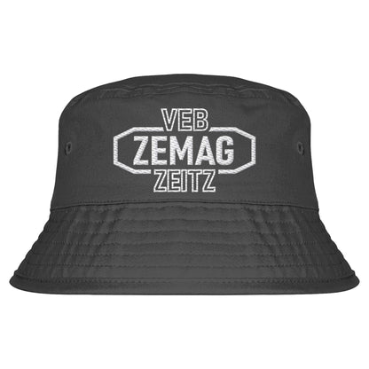 DDR Ostalgie Fischerhut / Bucket Hat bestickt • VEB ZEMAG ZEITZ