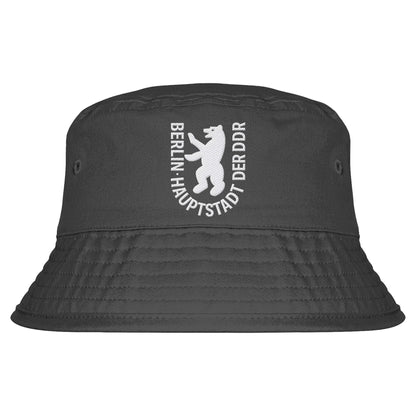 DDR Ostalgie Fischerhut / Bucket Hat bestickt • BERLIN - HAUPTSTADT DER DDR