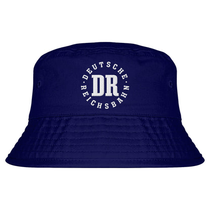 DDR Ostalgie Fischerhut / Bucket Hat bestickt • DEUTSCHE REICHSBAHN