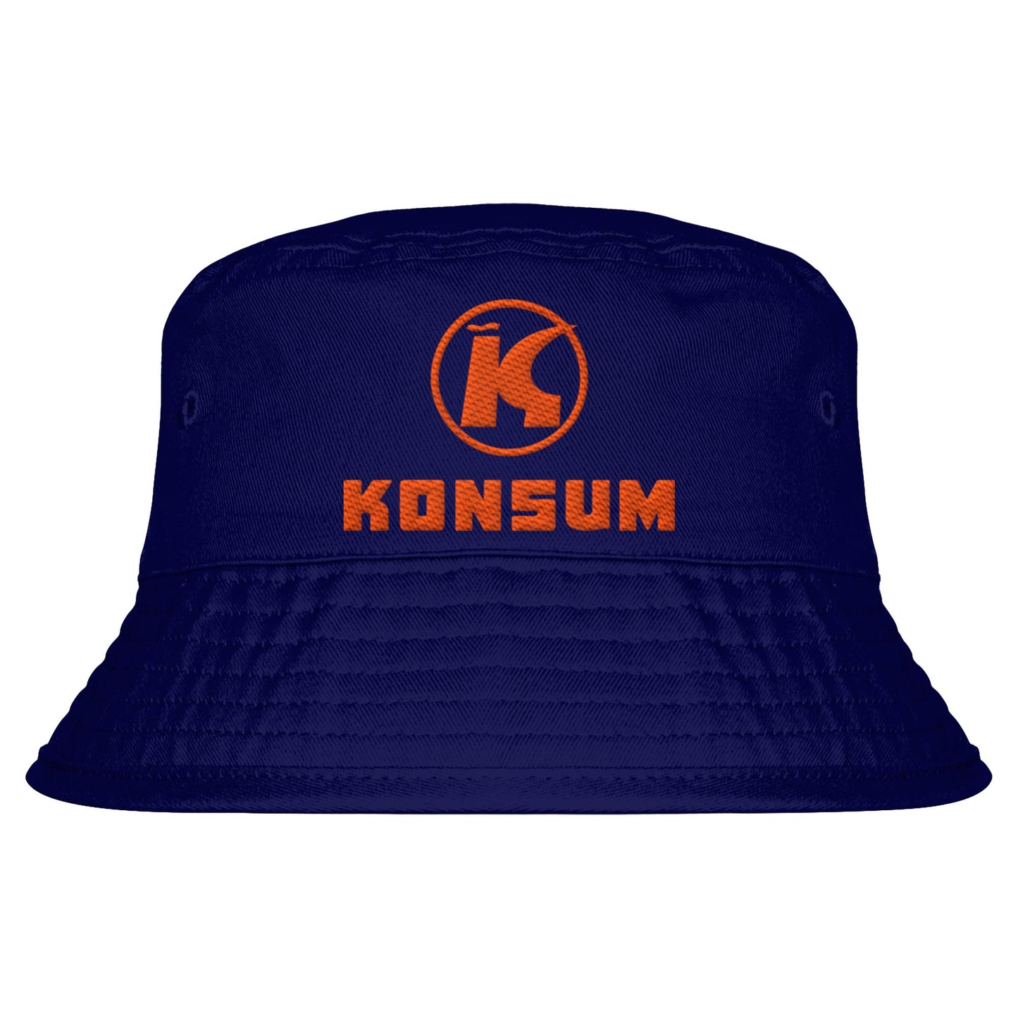 DDR Ostalgie Fischerhut / Bucket Hat bestickt • KONSUM