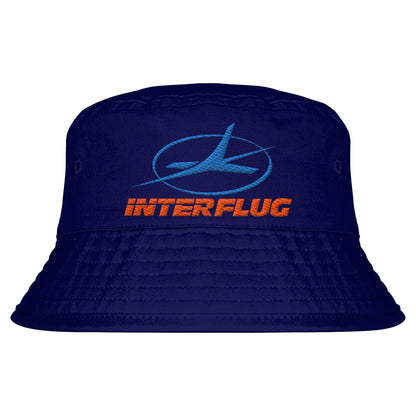 DDR Ostalgie Fischerhut / Bucket Hat bestickt • INTERFLUG
