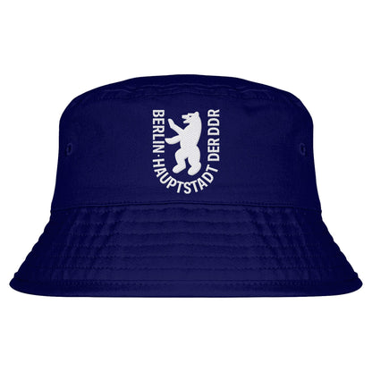 DDR Ostalgie Fischerhut / Bucket Hat bestickt • BERLIN - HAUPTSTADT DER DDR