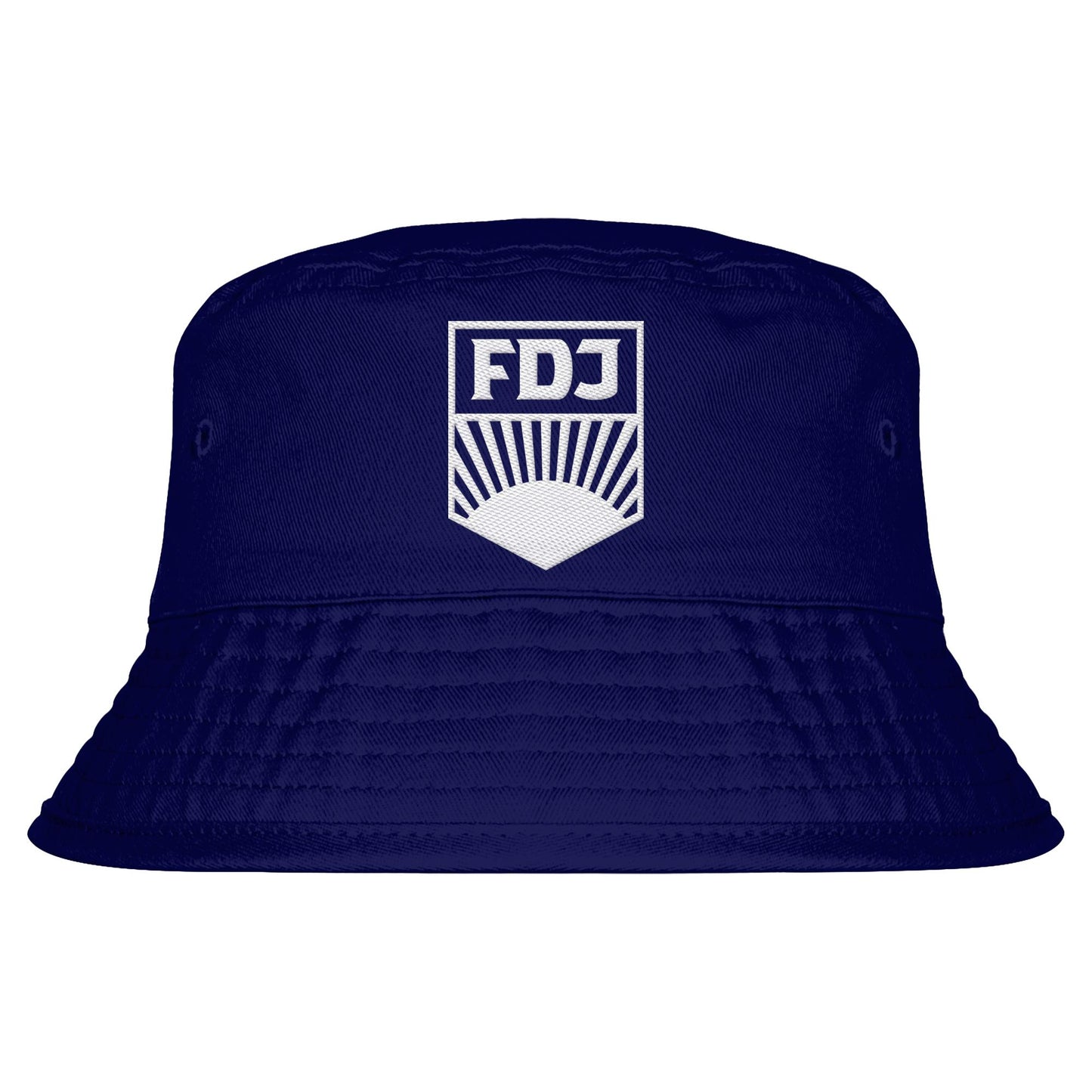DDR Ostalgie Fischerhut / Bucket Hat bestickt • FDJ - WEISS