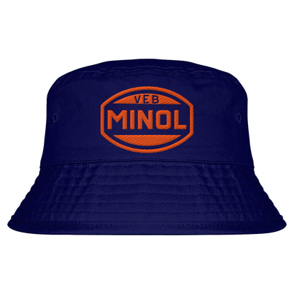 DDR Ostalgie Fischerhut / Bucket Hat bestickt • VEB MINOL