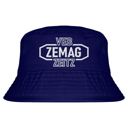 DDR Ostalgie Fischerhut / Bucket Hat bestickt • VEB ZEMAG ZEITZ