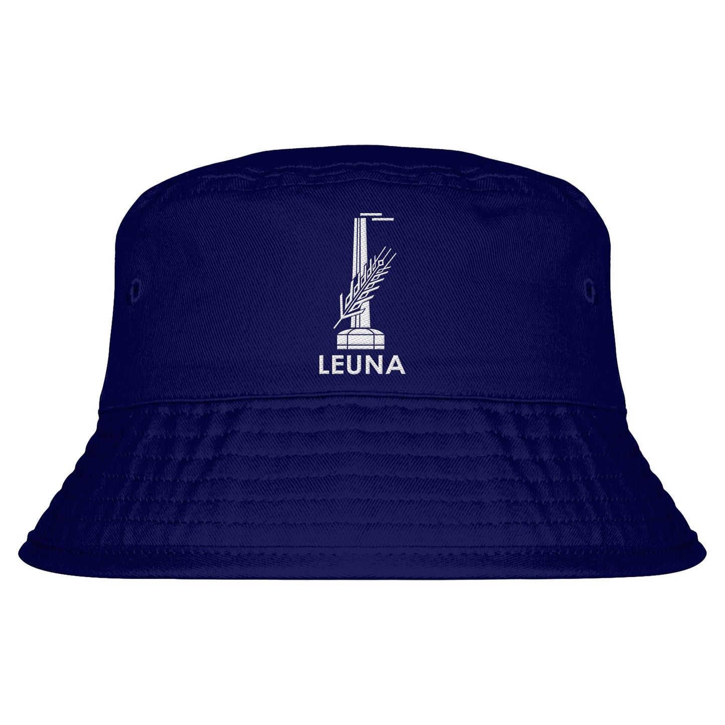 DDR Ostalgie Fischerhut / Bucket Hat bestickt • LEUNA WERKE HALLE