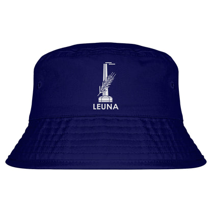 DDR Ostalgie Fischerhut / Bucket Hat bestickt • LEUNA WERKE HALLE