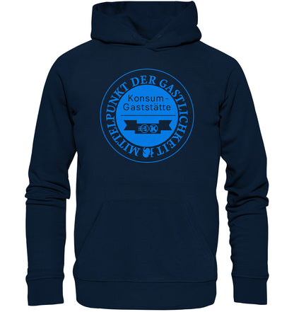 DDR Ostalgie Kapuze / Organic Hoodie Unisex • KONSUM GASTSTÄTTE