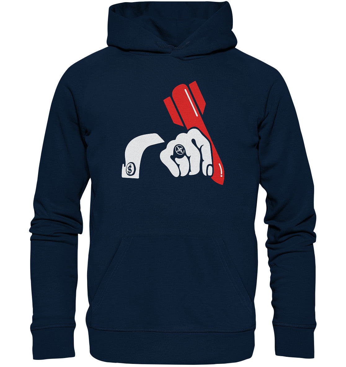 DDR Ostalgie Kapuze / Organic Hoodie Unisex • ANTI-NATO PERSHING FRIEDENSPLAKAT