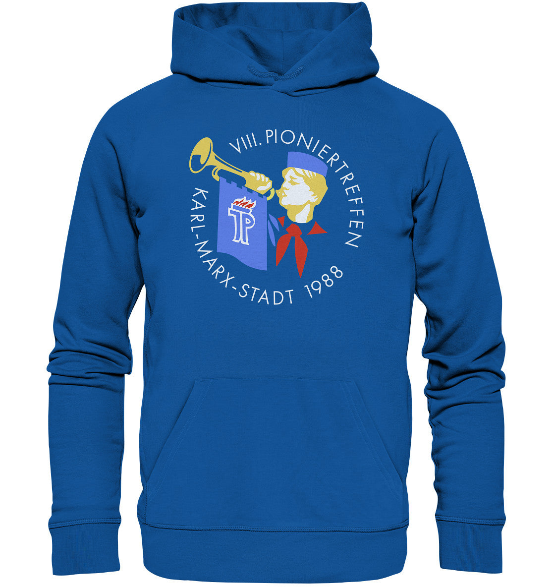 DDR Ostalgie Kapuze / Organic Hoodie Unisex • PIONIERTREFFEN KARL MARX STADT - DUNKEL