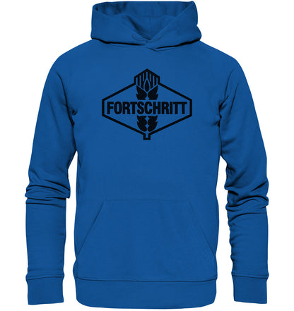 DDR Ostalgie Kapuze / Organic Hoodie Unisex • FORTSCHRITT - WEISS