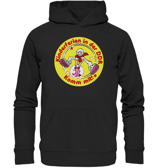 DDR Ostalgie Kapuze / Organic Hoodie Unisex • JP KINDERFERIEN IN DER DDR