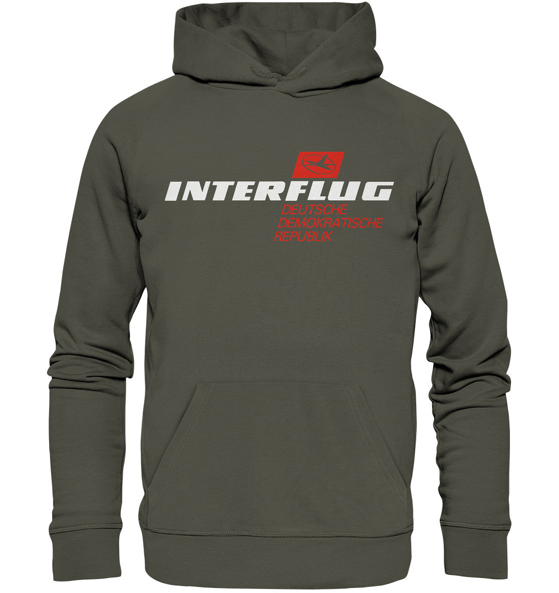 PREMIUM ORGANIC HOODIE UNISEX • INTERFLUG - DUNKEL