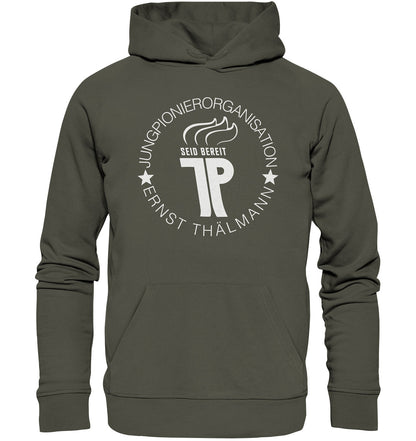 PREMIUM ORGANIC HOODIE UNISEX • JUNGE PIONIERE - DUNKEL