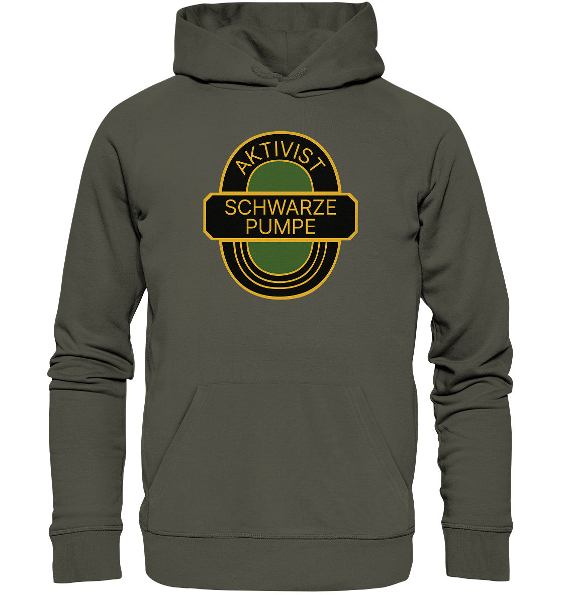 DDR Ostalgie Kapuze / Organic Hoodie Unisex • AKTIVIST SCHWARZE PUMPE
