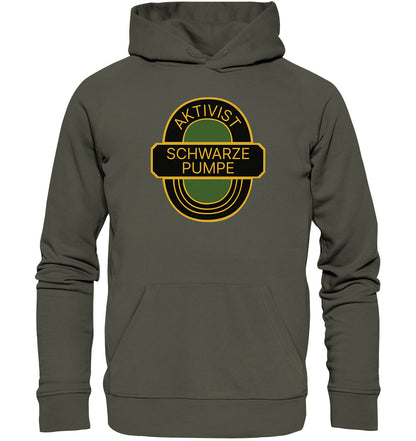 DDR Ostalgie Kapuze / Organic Hoodie Unisex • AKTIVIST SCHWARZE PUMPE