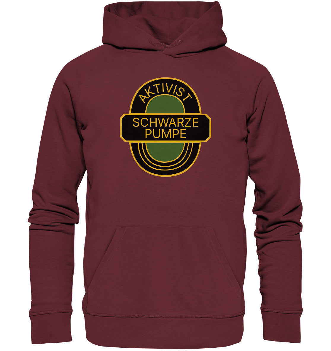 DDR Ostalgie Kapuze / Organic Hoodie Unisex • AKTIVIST SCHWARZE PUMPE