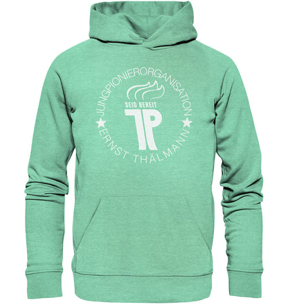 PREMIUM ORGANIC HOODIE UNISEX • JUNGE PIONIERE - DUNKEL