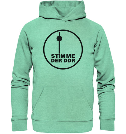 DDR Ostalgie Kapuze / Organic Hoodie Unisex • RADIO STIMME DER DDR - HELL