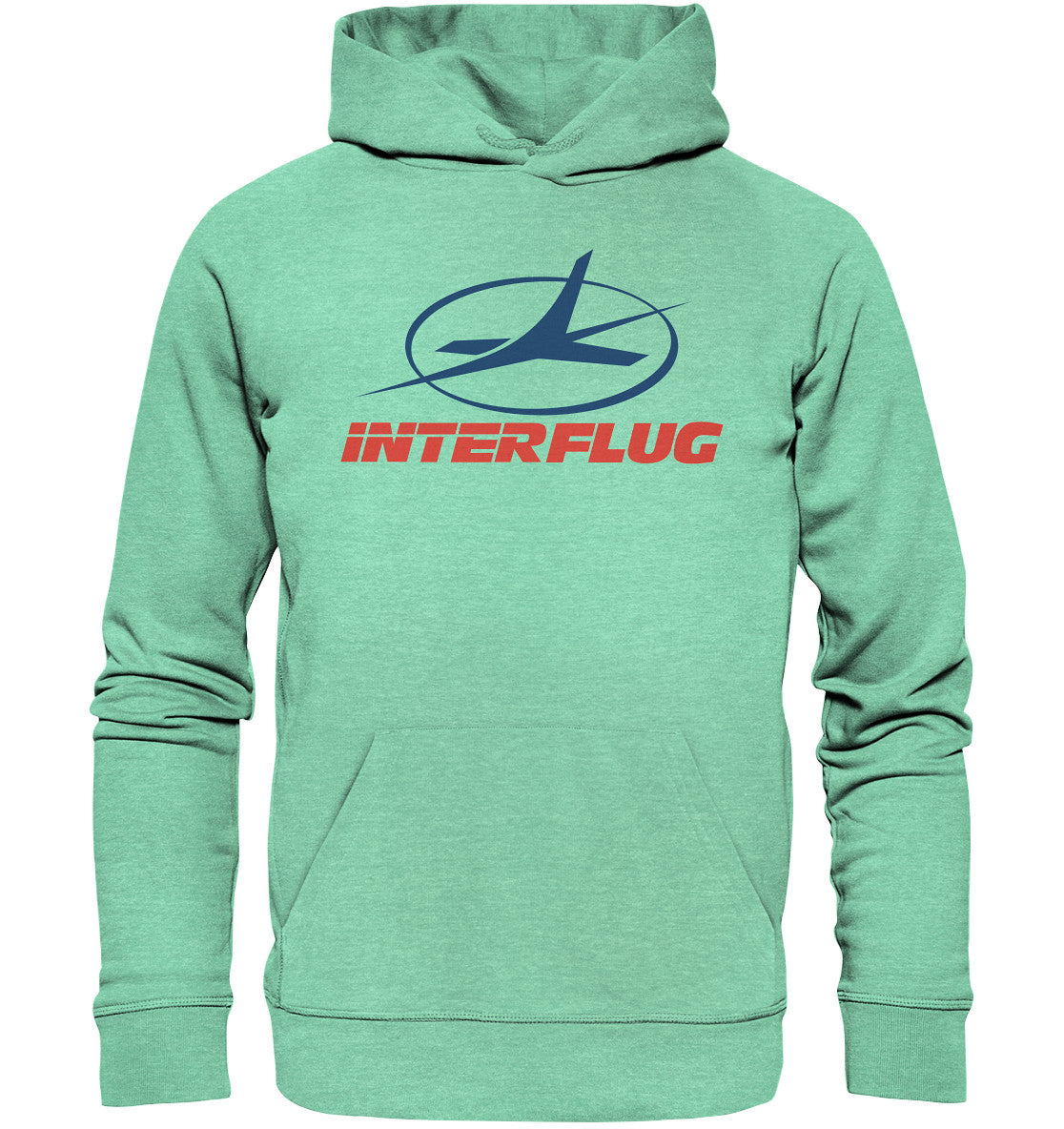 DDR Ostalgie Kapuze / Organic Hoodie Unisex • DDR INTERFLUG