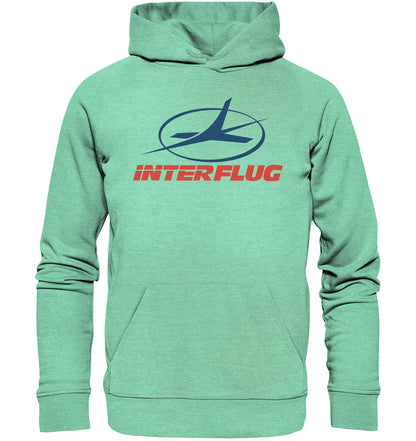 DDR Ostalgie Kapuze / Organic Hoodie Unisex • DDR INTERFLUG