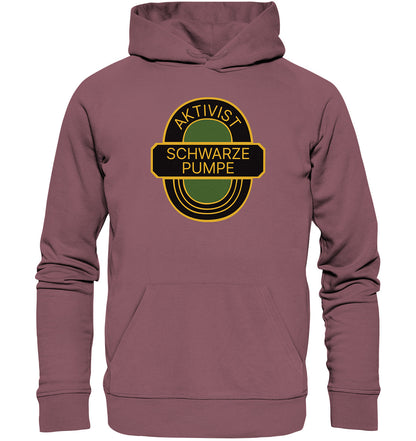 DDR Ostalgie Kapuze / Organic Hoodie Unisex • AKTIVIST SCHWARZE PUMPE
