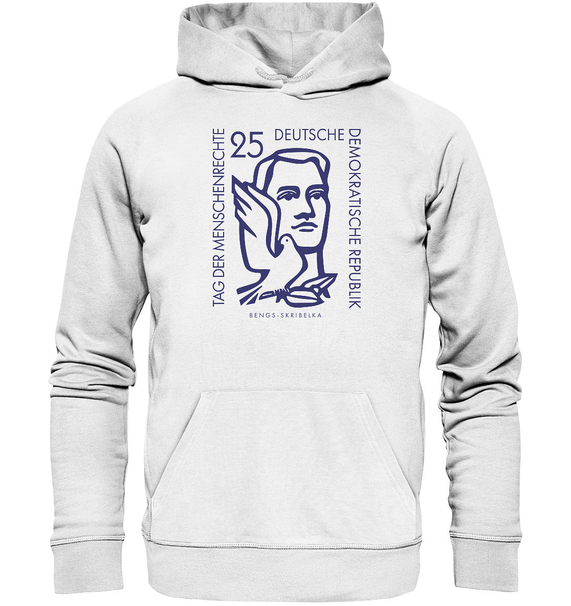 DDR Ostalgie Kapuze / Organic Hoodie Unisex • DDR BRIEFMARKE - FREIHEIT FÜR LUIS CORVALAN