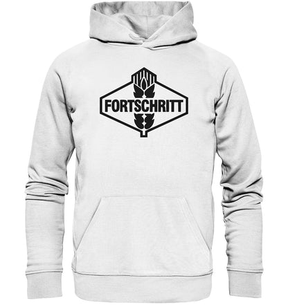 DDR Ostalgie Kapuze / Organic Hoodie Unisex • FORTSCHRITT - WEISS