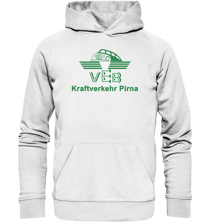 DDR Ostalgie Kapuze / Organic Hoodie Unisex • VEB KRAFTVERKEHR PIRNA