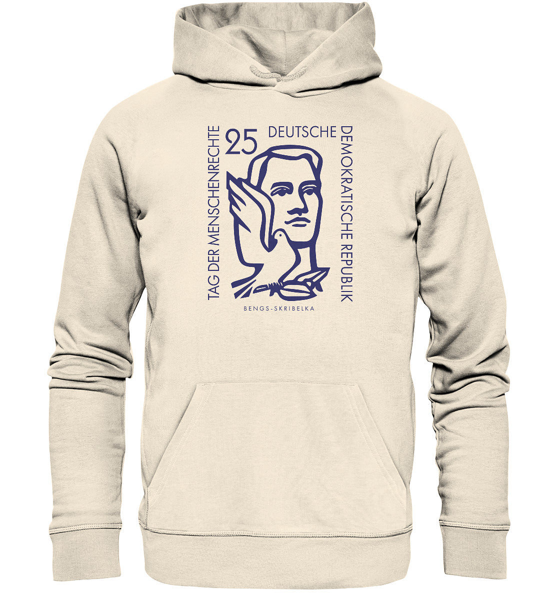 DDR Ostalgie Kapuze / Organic Hoodie Unisex • DDR BRIEFMARKE - FREIHEIT FÜR LUIS CORVALAN