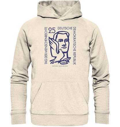 DDR Ostalgie Kapuze / Organic Hoodie Unisex • DDR BRIEFMARKE - FREIHEIT FÜR LUIS CORVALAN
