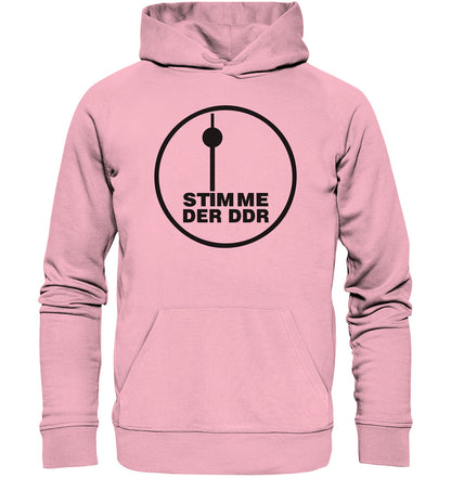 DDR Ostalgie Kapuze / Organic Hoodie Unisex • RADIO STIMME DER DDR - HELL