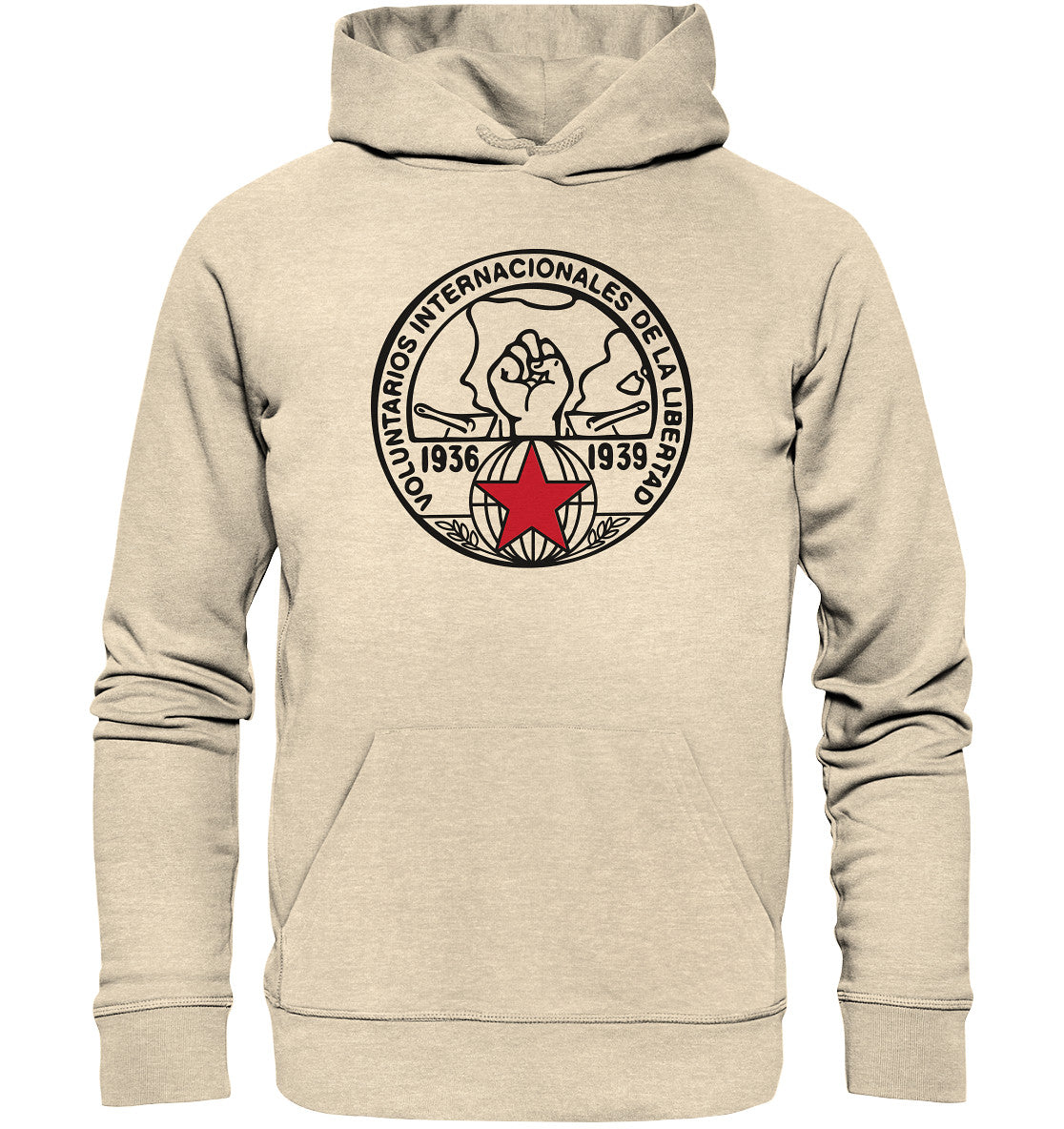 DDR Ostalgie Kapuze / Organic Hoodie Unisex • VOLUNTARIOS INTERNACIONALES DE LA LIBERAD -  HELL