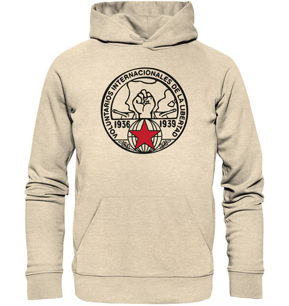 DDR Ostalgie Kapuze / Organic Hoodie Unisex • VOLUNTARIOS INTERNACIONALES DE LA LIBERAD -  HELL