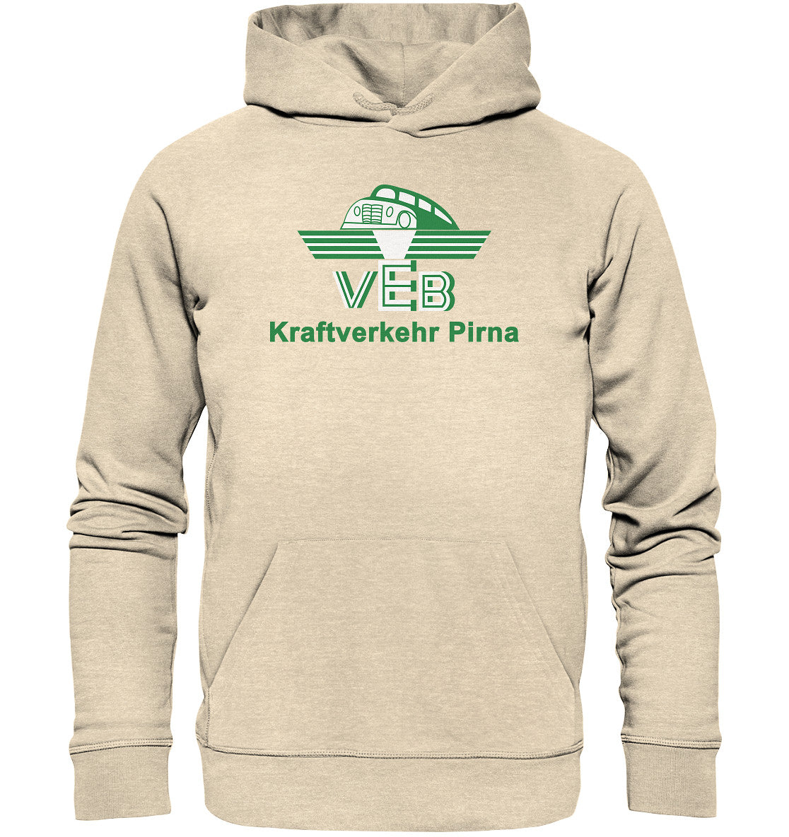 DDR Ostalgie Kapuze / Organic Hoodie Unisex • VEB KRAFTVERKEHR PIRNA