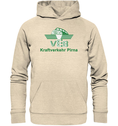 DDR Ostalgie Kapuze / Organic Hoodie Unisex • VEB KRAFTVERKEHR PIRNA