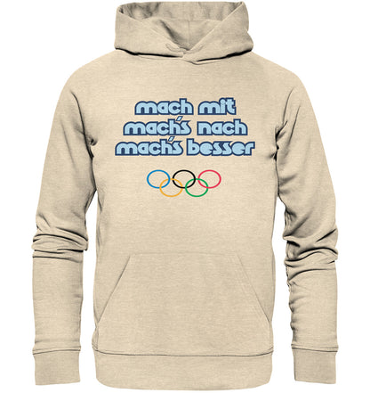 DDR Ostalgie Kapuze / Organic Hoodie Unisex • MACHMIT MACHSNACH MACHSBESSER