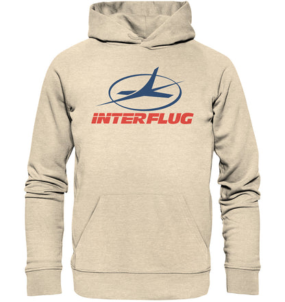 DDR Ostalgie Kapuze / Organic Hoodie Unisex • DDR INTERFLUG