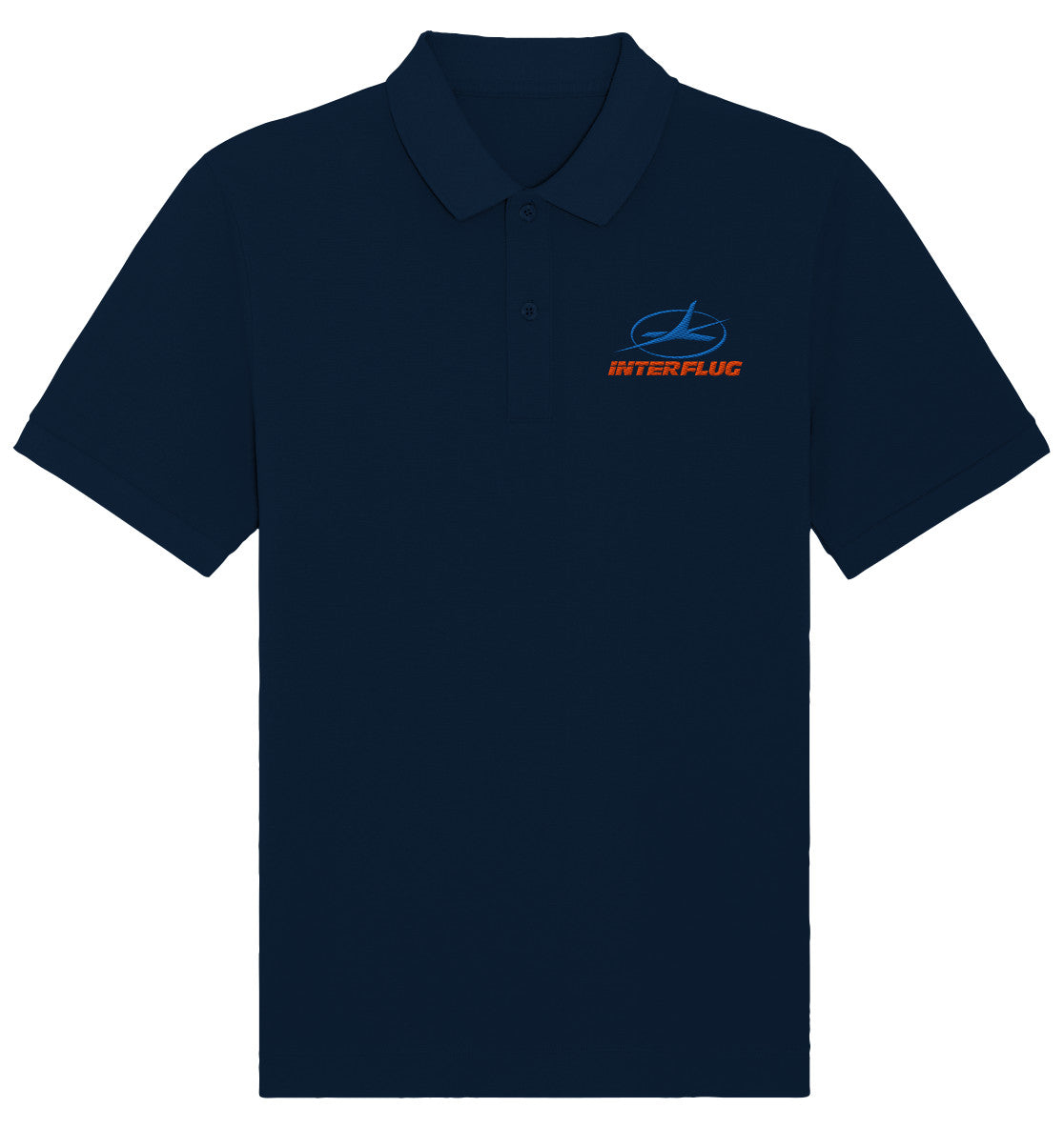 DDR Ostalgie Poloshirt bestickt • INTERFLUG